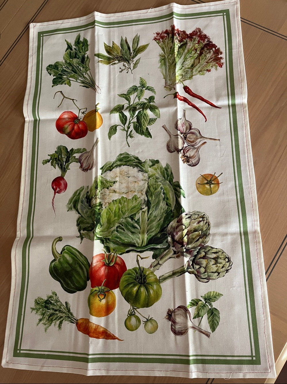 Hand Finish Tea Towels Summer Veggies